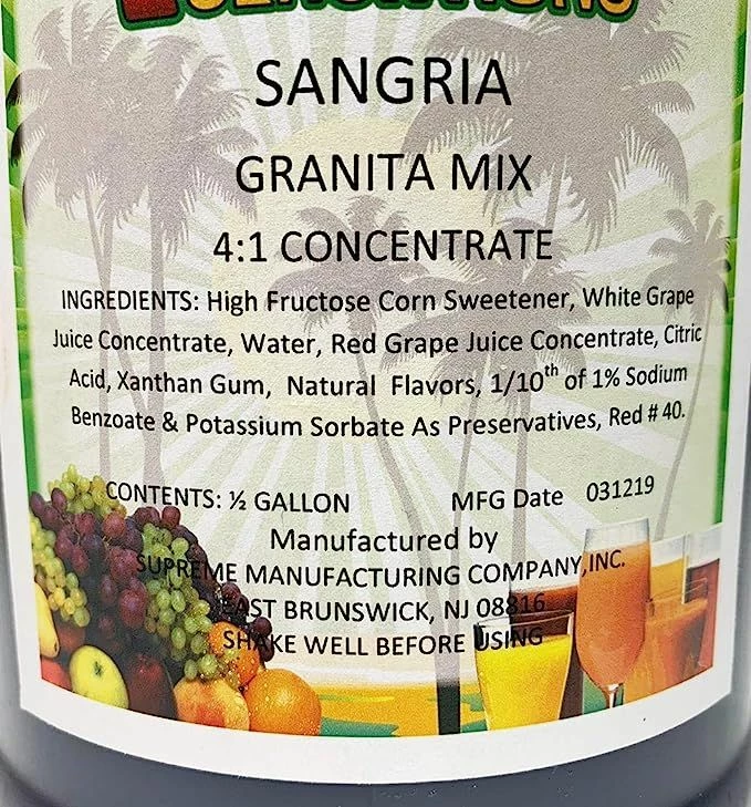Tropical Sensations - Red Sangria Frozen Granita Mix, 6 Bottles 64 Oz Each 5 Tropical Sensations - Red Sangria Frozen Granita Mix, 6 Bottles 64 Oz Each - Image 3