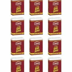 Cain's Pure Ground Black Pepper, 12 Bottles, 4 Oz Each