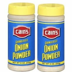 Cain's Onion Powder, 2 Bottles, 9 Oz Each
