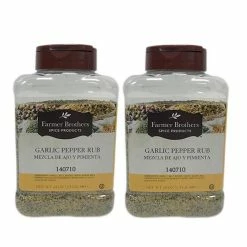 Farmer Brothers Garlic Pepper Rub (2 Bottles/1.5 Lb Ea.)