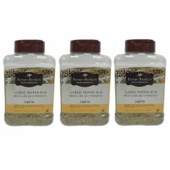 Farmer Brothers Garlic Pepper Rub (3 Bottles/1.5 Lb Ea.)