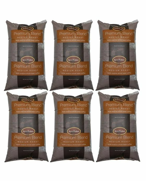 Farmer Brothers Medium Roast 100% Arabica Bean (6 Bags/5 Lbs Ea.) 3 Farmer Brothers Medium Roast 100% Arabica Bean (6 Bags/5 Lbs Ea.)