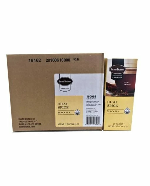 Farmer Brothers Premium: Chai Spice Hot Tea, 6/25 Ct Tea Boxes -coffee Sales Store Farmer Brothers Premium Chai Spice Hot Tea 150 tea bags 2nd