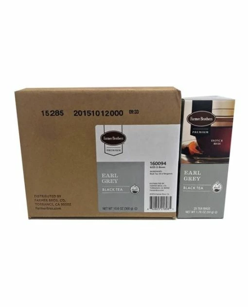 Farmer Brothers Premium: Earl Grey Hot Tea, 6/25 Ct Tea Boxes -coffee Sales Store Farmer Brothers Premium Earl Grey Hot Tea 150 tea bags 2nd