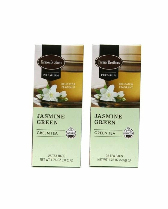 Farmer Brothers Premium Jasmine Green Hot Tea, 2/25 Ct Tea Boxes 3 Farmer Brothers Premium Jasmine Green Hot Tea, 2/25 Ct Tea Boxes