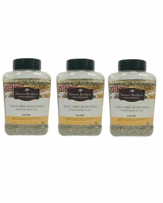 Farmer Brothers Salt-Free Seasoning (3 Bottles/1.25 Lb Ea.) 3 Farmer Brothers Salt-Free Seasoning (3 Bottles/1.25 Lb Ea.)