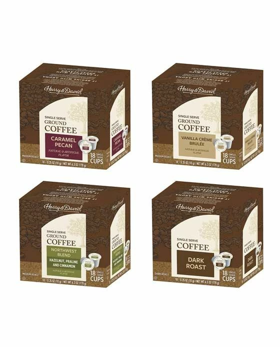 Harry & David-Caramel Pecan,Dark Roast,Northwest,Vanilla Creme Brulee Asst 4/18 Ct (72ct) 3 Harry & David-Caramel Pecan,Dark Roast,Northwest,Vanilla Creme Brulee Asst 4/18 Ct (72ct)