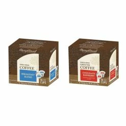 Harry & David Coffee Combo,Breakfast Blend,Chocolate Raspberry 2/18 Ct Boxes