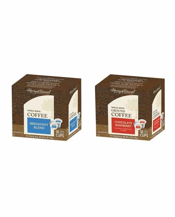 Harry & David Coffee Combo,Breakfast Blend,Chocolate Raspberry 2/18 Ct Boxes 3 Harry & David Coffee Combo,Breakfast Blend,Chocolate Raspberry 2/18 Ct Boxes