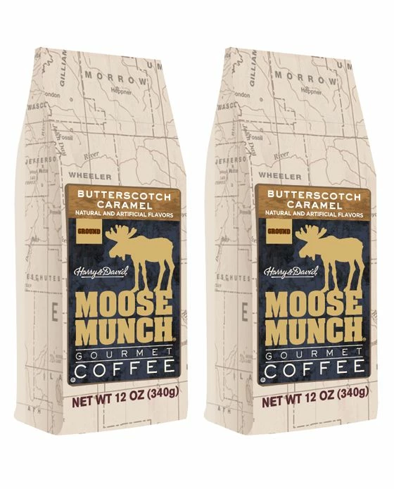 Harry & David Moose Munch Butterscotch Caramel Ground Gourmet Coffee 2 Bags 3 Harry & David Moose Munch Butterscotch Caramel Ground Gourmet Coffee 2 Bags