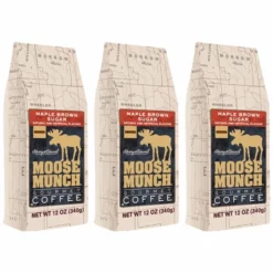 Harry & David Moose Munch Maple Brown Sugar Ground Gourmet Coffee 3 Bags (12 Oz Each)