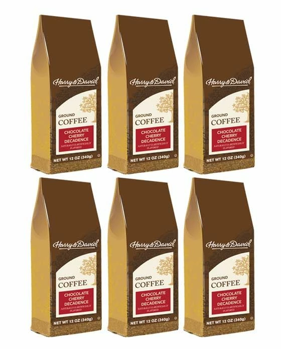 Harry & David Chocolate Cherry Decadence Coffee, 6 Bags (12 Oz Each) 3 Harry & David Chocolate Cherry Decadence Coffee, 6 Bags (12 Oz Each)
