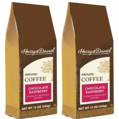Harry & David Chocolate Raspberry Ground Coffee, 2 Bags (12 Oz Each)