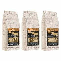 Harry & David Milk Chocolate Caramel Moose Munch Gourmet Ground Coffee 3 Bags