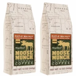 Harry & David Moose Munch Maple Walnut Ground Gourmet Coffee 2 Bags