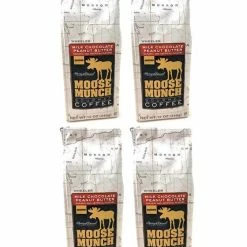 Harry & David Moose Munch Milk Chocolate Peanut Butter Ground Gourmet Coffee 4 Bags