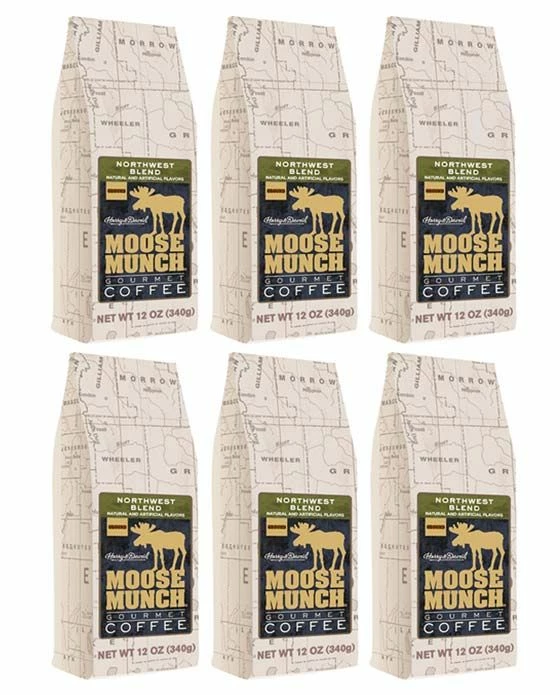 Harry & David Northwest Blend Moose Munch Ground Coffee - 6 Bags(12 Oz Each) 3 Harry & David Northwest Blend Moose Munch Ground Coffee - 6 Bags(12 Oz Each)