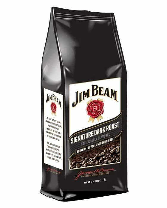 Jim Beam Signature Dark Roast Bourbon Flavored Ground Coffee, 1 Bag (12 Oz) 3 Jim Beam Signature Dark Roast Bourbon Flavored Ground Coffee, 1 Bag (12 Oz)