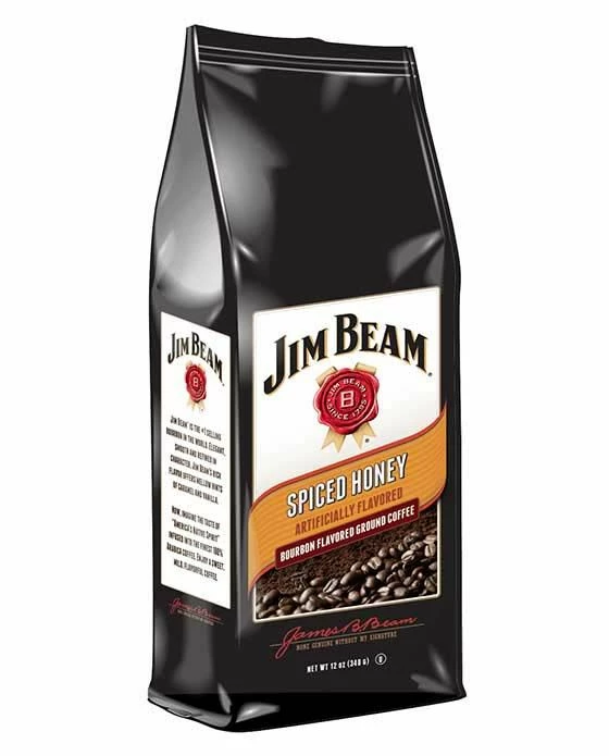 Jim Beam Spiced Honey Bourbon Flavored Ground Coffee, 1 Bag (12 Oz) 3 Jim Beam Spiced Honey Bourbon Flavored Ground Coffee, 1 Bag (12 Oz)