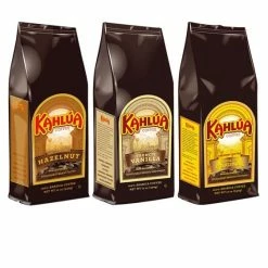 Kahlua Hazelnut, French Vanilla, Original Coffee (3 Bags/12 Oz)