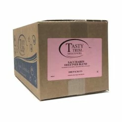 Tasty Trim Saccharin (Pink Sugar Substitute), 1 Box (1,000 Packets)