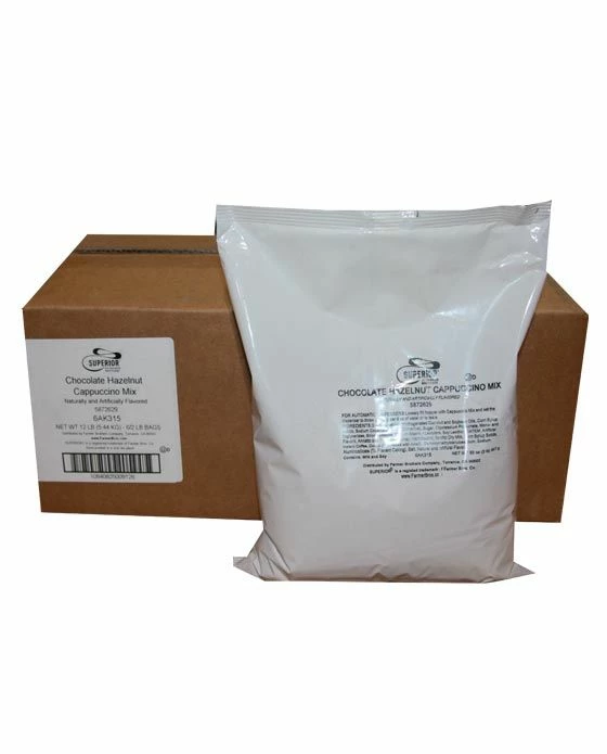 Superior Cappuccino Mix Chocolate Hazelnut 6 Bags (2 Lbs Ea) 3 Superior Cappuccino Mix Chocolate Hazelnut 6 Bags (2 Lbs Ea)