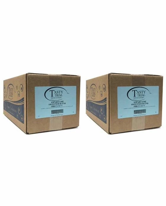 Tasty Trim Aspartame (Blue Sugar Substitute), 2 Boxes (2,000 Packets Ea.) 3 Tasty Trim Aspartame (Blue Sugar Substitute), 2 Boxes (2,000 Packets Ea.)
