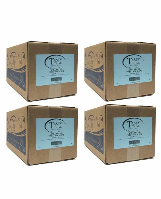 Tasty Trim Aspartame (Blue Sugar Substitute), 4 Boxes (1,000 Packets Ea.) 3 Tasty Trim Aspartame (Blue Sugar Substitute), 4 Boxes (1,000 Packets Ea.)