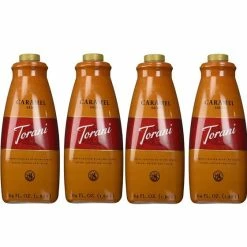 Torani Caramel Sauce, 4 Bottles/64 Oz Ea. Free Pump Included