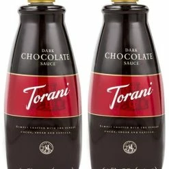 Torani Dark Chocolate Sauce, 2 Bottles/64 Oz Ea. Free Pump Included