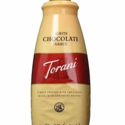 Torani White Chocolate Sauce, 1 Bottle/64 Oz Free Pump Included