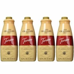 Torani White Chocolate Sauce, 4 Bottles/64 Oz Ea. Free Pump Included