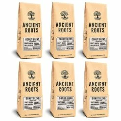 Ancient Roots Donut Shop Medium Roast Flavored Mushroom Ground Coffee6/12 Oz Bags