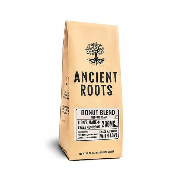 Ancient Roots Donut Shop Flavored Mushroom CoffeeBy Corim Premium Blends 2/12 Oz Bags 4 Ancient Roots Donut Shop Flavored Mushroom CoffeeBy Corim Premium Blends 2/12 Oz Bags - Image 2