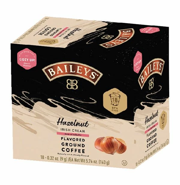 Baileys Bailey's, Hazelnut Irish Cream Flavored Coffee, 2/18 Single Serve Cups 4 Baileys Bailey's, Hazelnut Irish Cream Flavored Coffee, 2/18 Single Serve Cups - Image 2
