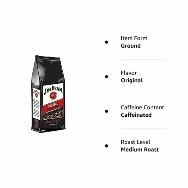 Jim Beam Original Bourbon Flavored Ground Coffee, 3 Bags (12 Oz Ea.) 4 Jim Beam Original Bourbon Flavored Ground Coffee, 3 Bags (12 Oz Ea.) - Image 2