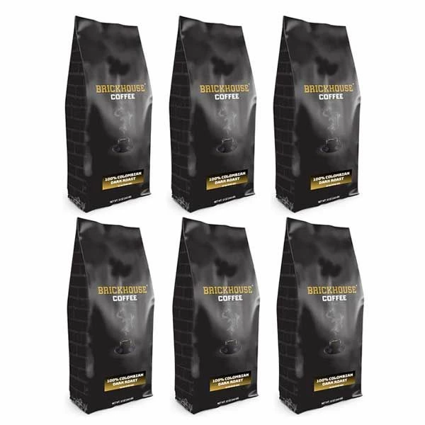 Brickhouse Ground Coffee, BRICKHOUSE Blend: 100% Colombian Dark Roast, 6/12 Oz Bags 3 Brickhouse Ground Coffee, BRICKHOUSE Blend: 100% Colombian Dark Roast, 6/12 Oz Bags