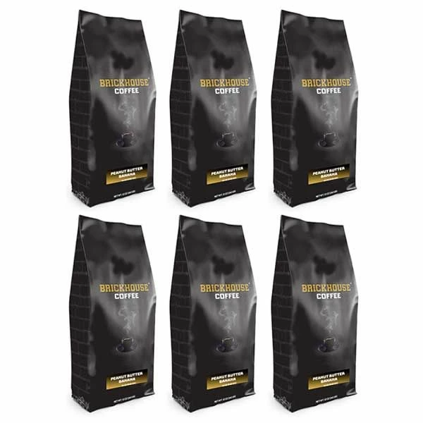 Brickhouse Ground Coffee, Peanut Butter Banana, 6/12 Oz Bags 3 Brickhouse Ground Coffee, Peanut Butter Banana, 6/12 Oz Bags