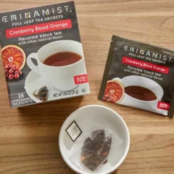 China Mist - Cranberry Blood Orange Organic Black Full Leaf Tea Sachet, 6 Boxes 15 Count Each -coffee Sales Store china mist cranberry blood orange organic black full leaf tea sachet 15 count 2 1