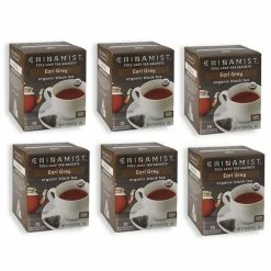 China Mist - Earl Grey Organic Black Full Leaf Tea Sachet, 6 Boxes 15 Count Each