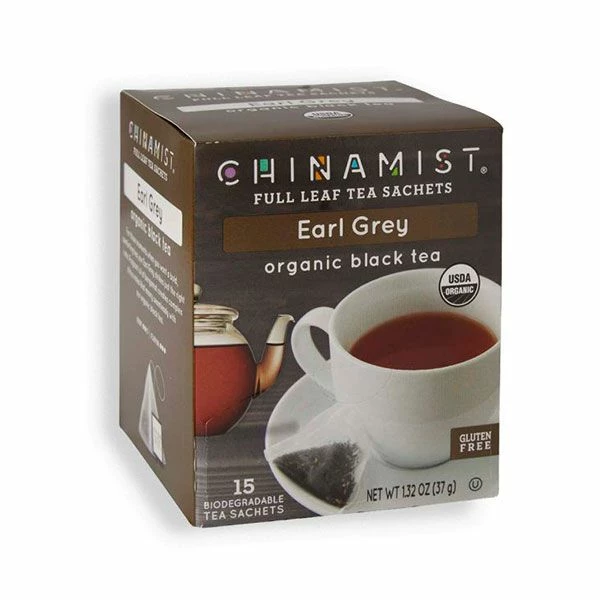 China Mist - Earl Grey Organic Black Full Leaf Tea Sachet, 4 Boxes 15 Count Each 4 China Mist - Earl Grey Organic Black Full Leaf Tea Sachet, 4 Boxes 15 Count Each - Image 2