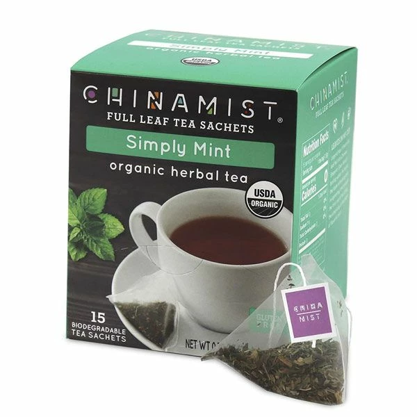 China Mist - Simply Mint Herbal Full Leaf Tea Sachet, 4 Boxes 15 Count Each 4 China Mist - Simply Mint Herbal Full Leaf Tea Sachet, 4 Boxes 15 Count Each - Image 2