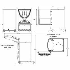 BUNN® Bunn 37000.0022 IMIX-5 BLK HW Powdered Cappuccino Dispenser With Top Hinged Door And Hot Water Faucet - 5 Hoppers -coffee Sales Store d51 3 1