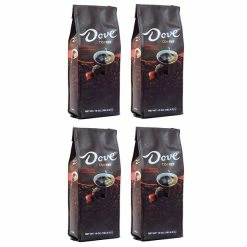 Dove Dark Chocolate, Naturally And Artificially Flavored Ground Coffee, 4/10 Oz Bags