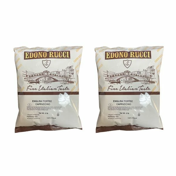 Edono Rucci English Toffee Cappuccino Mix, 2 Bags (2 Lb Each) 3 Edono Rucci English Toffee Cappuccino Mix, 2 Bags (2 Lb Each)