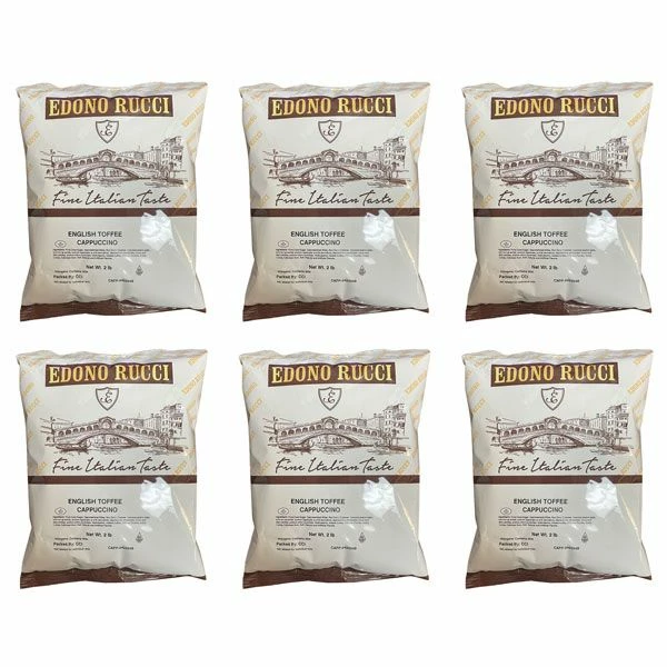 Edono Rucci English Toffee Cappuccino Mix, 6/2 Lbs Bags 3 Edono Rucci English Toffee Cappuccino Mix, 6/2 Lbs Bags