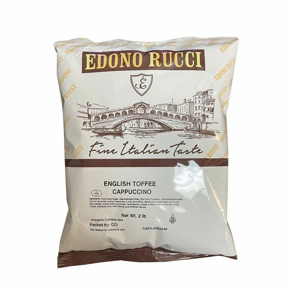 Edono Rucci English Toffee Cappuccino Mix, 2 Bags (2 Lb Each) 4 Edono Rucci English Toffee Cappuccino Mix, 2 Bags (2 Lb Each) - Image 2