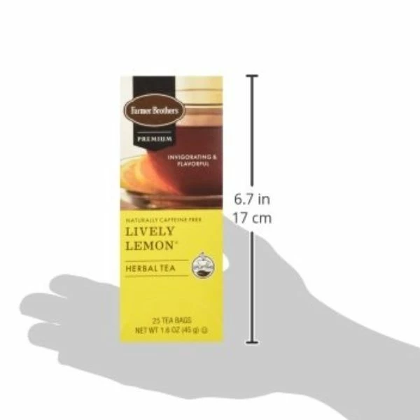 Farmer Brothers Premium Lively Lemon Hot Tea, 6/25 Ct Tea Boxes 6 Farmer Brothers Premium Lively Lemon Hot Tea, 6/25 Ct Tea Boxes - Image 4