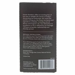 Farmer Brothers Premium Orange Spice Hot Tea, 6/25 Ct Tea Boxes 9 Farmer Brothers Premium Orange Spice Hot Tea, 6/25 Ct Tea Boxes -coffee Sales Store fboraangespiceteap1 2
