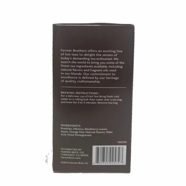 Farmer Brothers Premium: Pomegranate Hot Tea, 2/25 Ct Tea Boxes 6 Farmer Brothers Premium: Pomegranate Hot Tea, 2/25 Ct Tea Boxes - Image 4